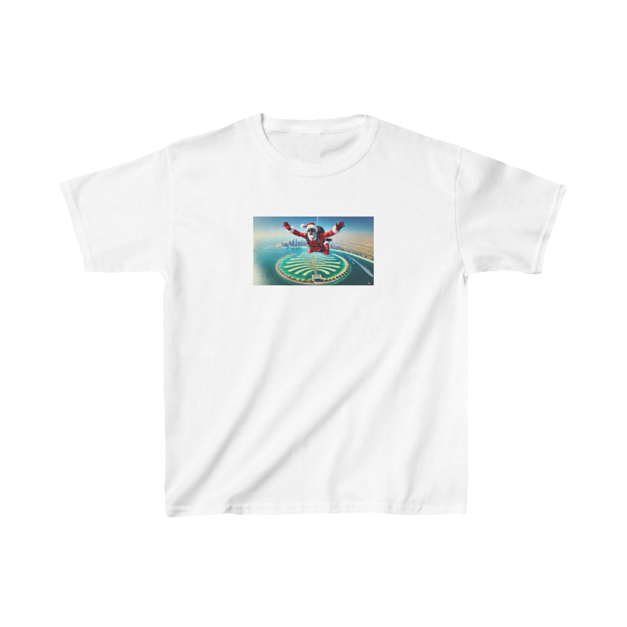 Sky diving Santa Kids Cotton™ Tee